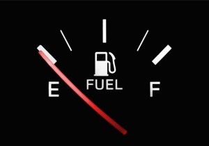 Fuel gauge on empty