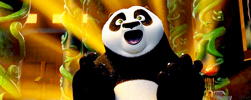 From Kung-Fu Panda: cartoon image of panda screaming